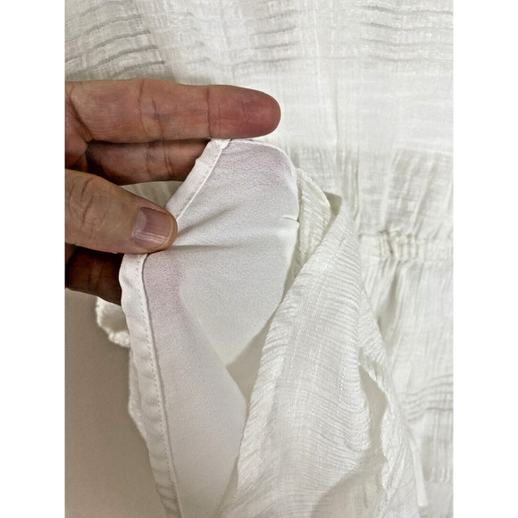 J.O.A. White Short Sleeve Romper Lace Ruffles Boho Size XSMALL - Picture 7 of 12